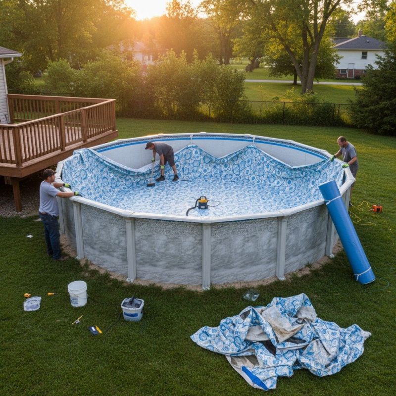 Above Ground Pool Liner Installation